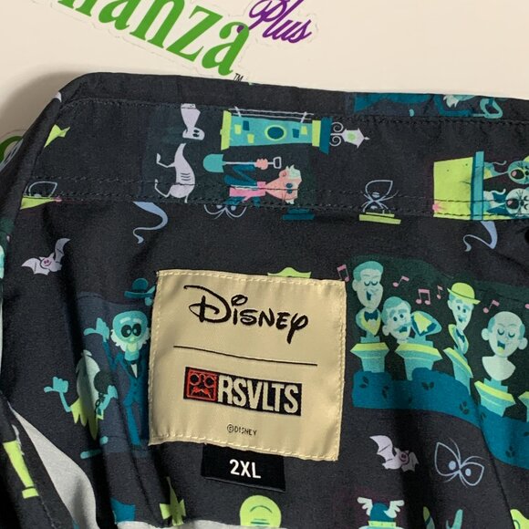 RSVLTS Shirt Disney Haunted Mansion Grim Grinning Graveyard Halloween Mens 2XL - Picture 6 of 6